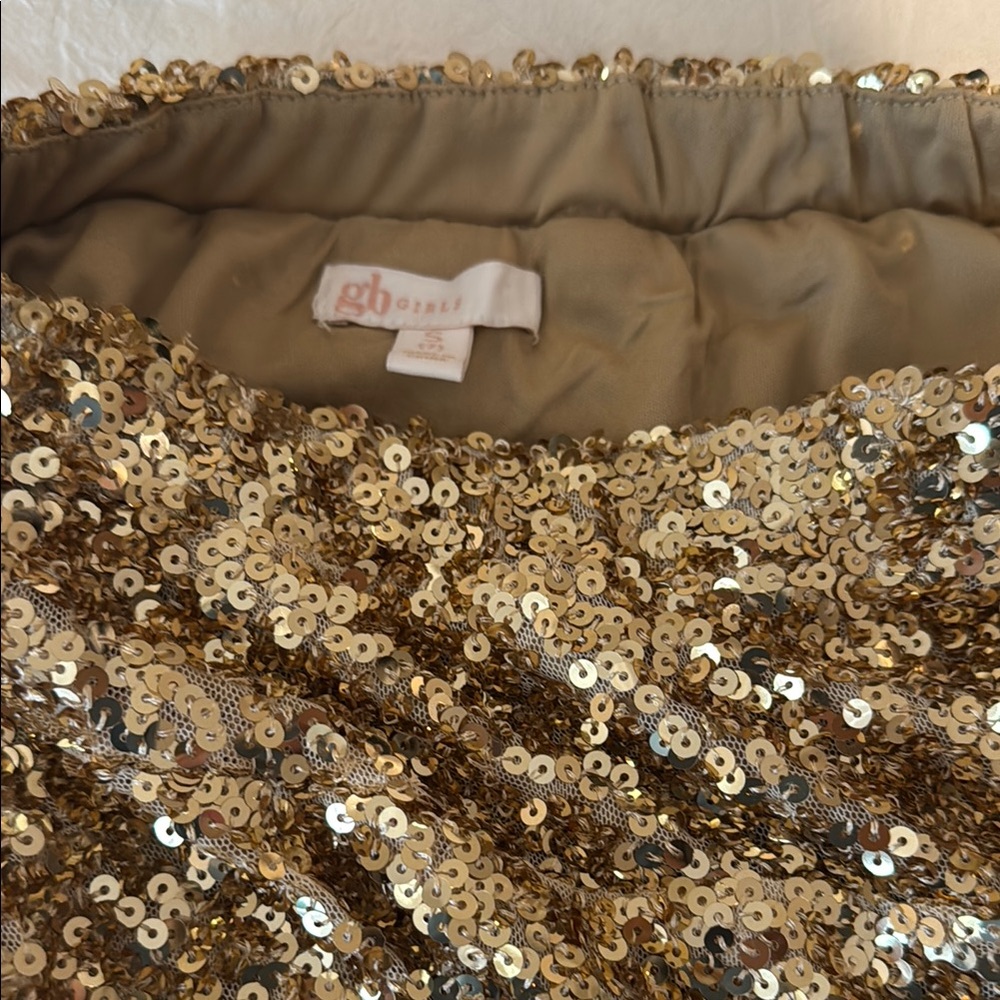 GB GirlsGold Sequin Skirt